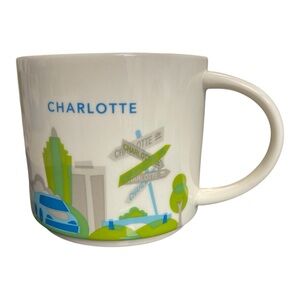 Starbucks Charlotte You Are Here Series Collection 14oz Coffee Tea Mug Cup YAH